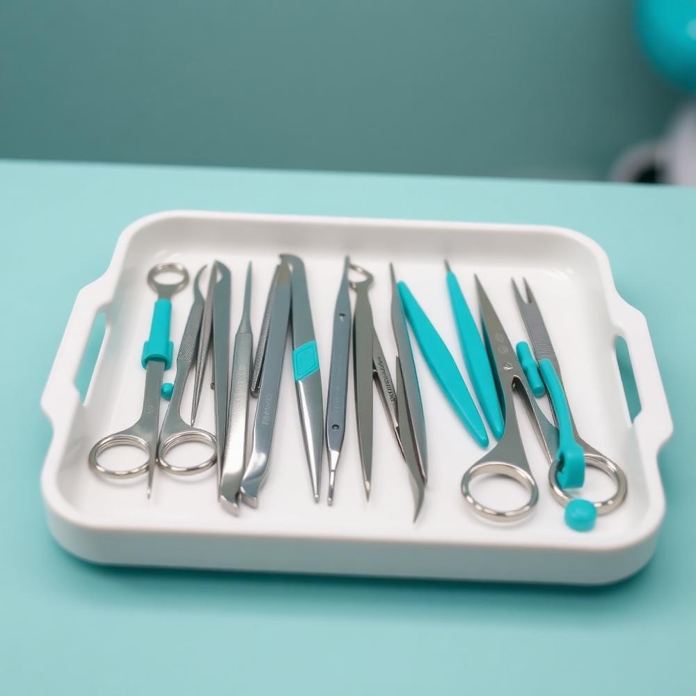 Sterile fodterapiinstrumenter på bakke